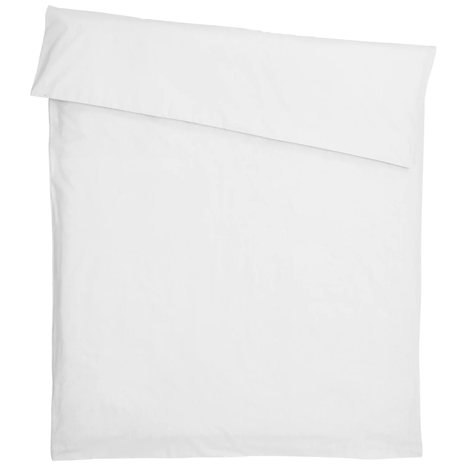 Weiße, schlichte Satinbettwäsche "Fifth Avenue"