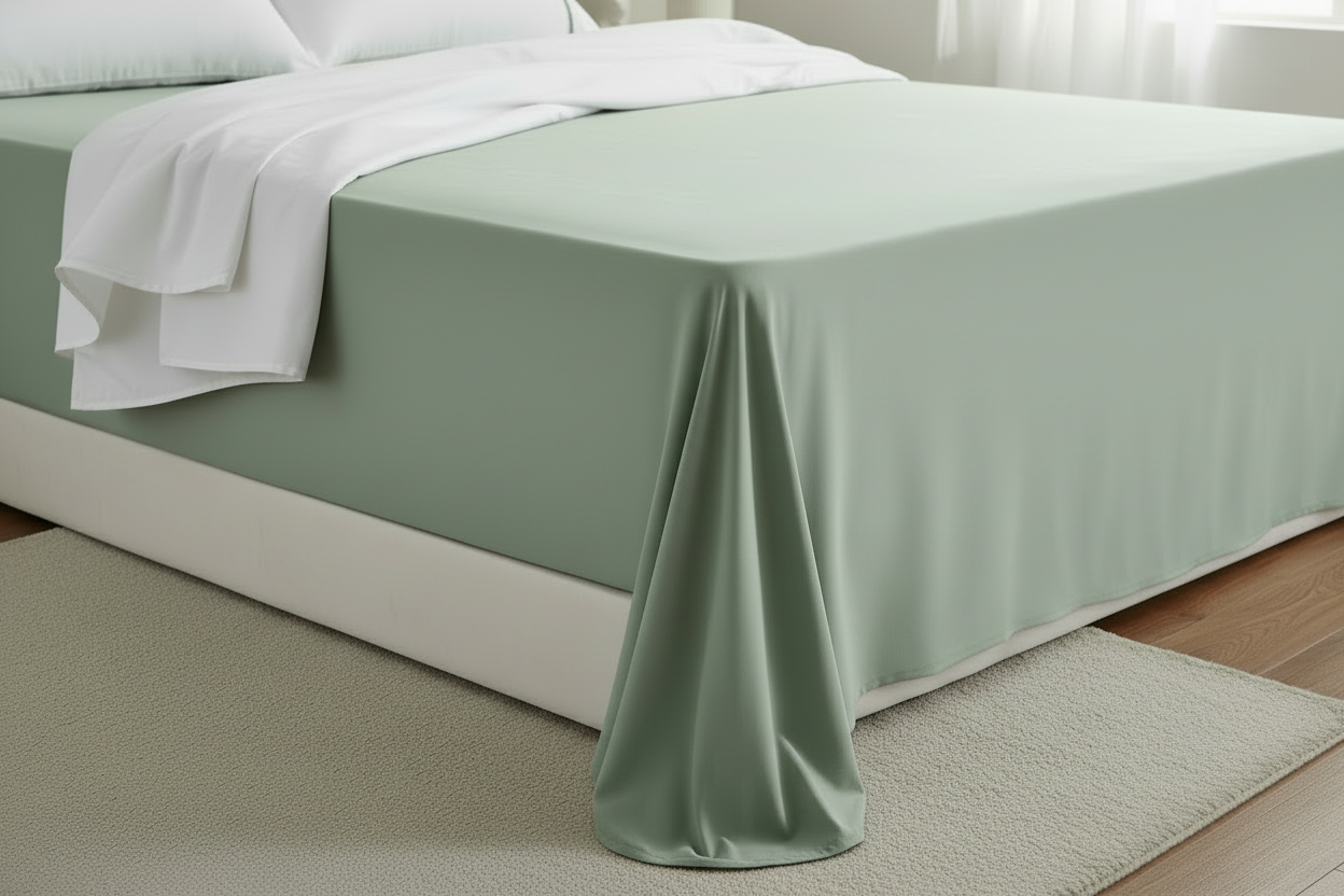 die Matratze niedriger und die Ecke straff ziehen