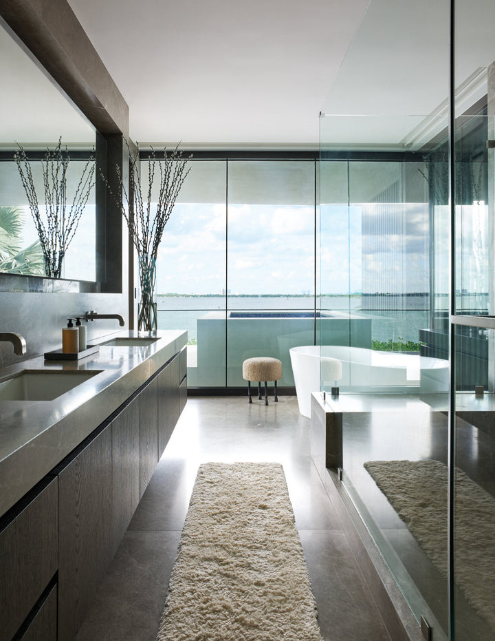 Badeteppich mit Seide "Shag"