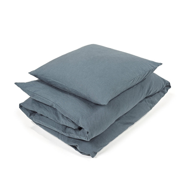 Leinenbettwäsche vorgewaschen "Navy"