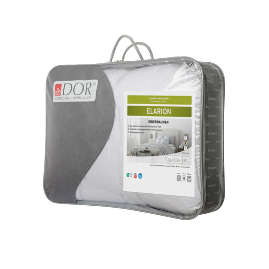 Almohada de plumón de eider "Baronet" 3 variantes de soporte