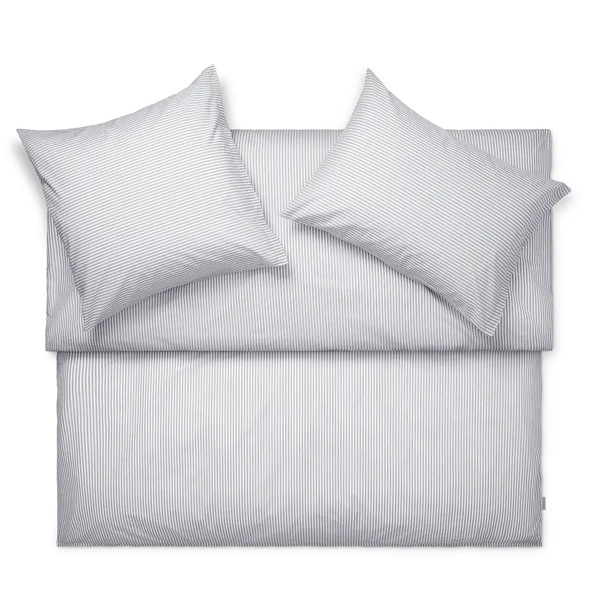Frische Popeline Bettwäsche "Bari Stripe Gris"