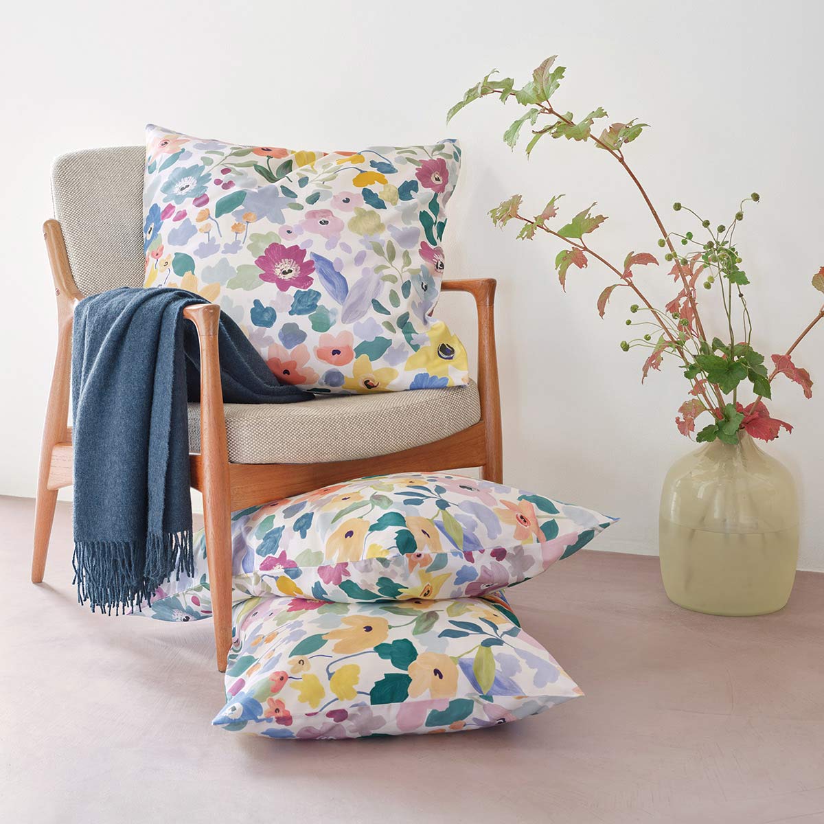 Satin sengetøj "Ylvie blanc"