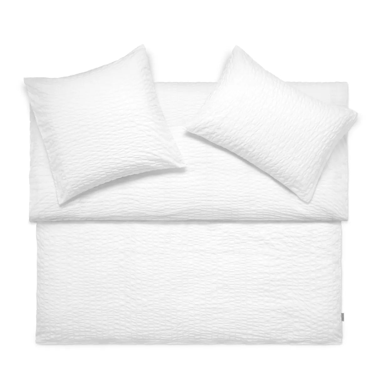 Pamut seersucker ágyneműhuzat "Dean Blanc"