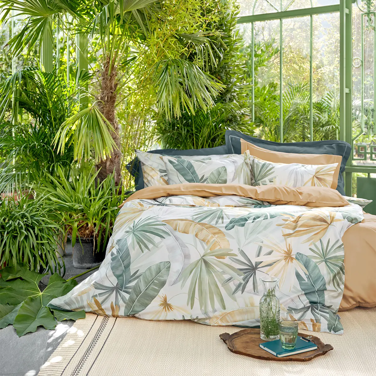 Biancheria da letto in raso "Ylvie blanc"