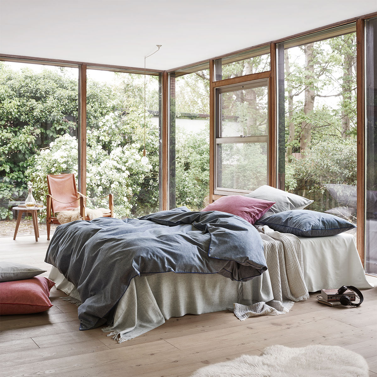 Feine Baumwoll Flanell Bettwäsche "PEPE", Rouge