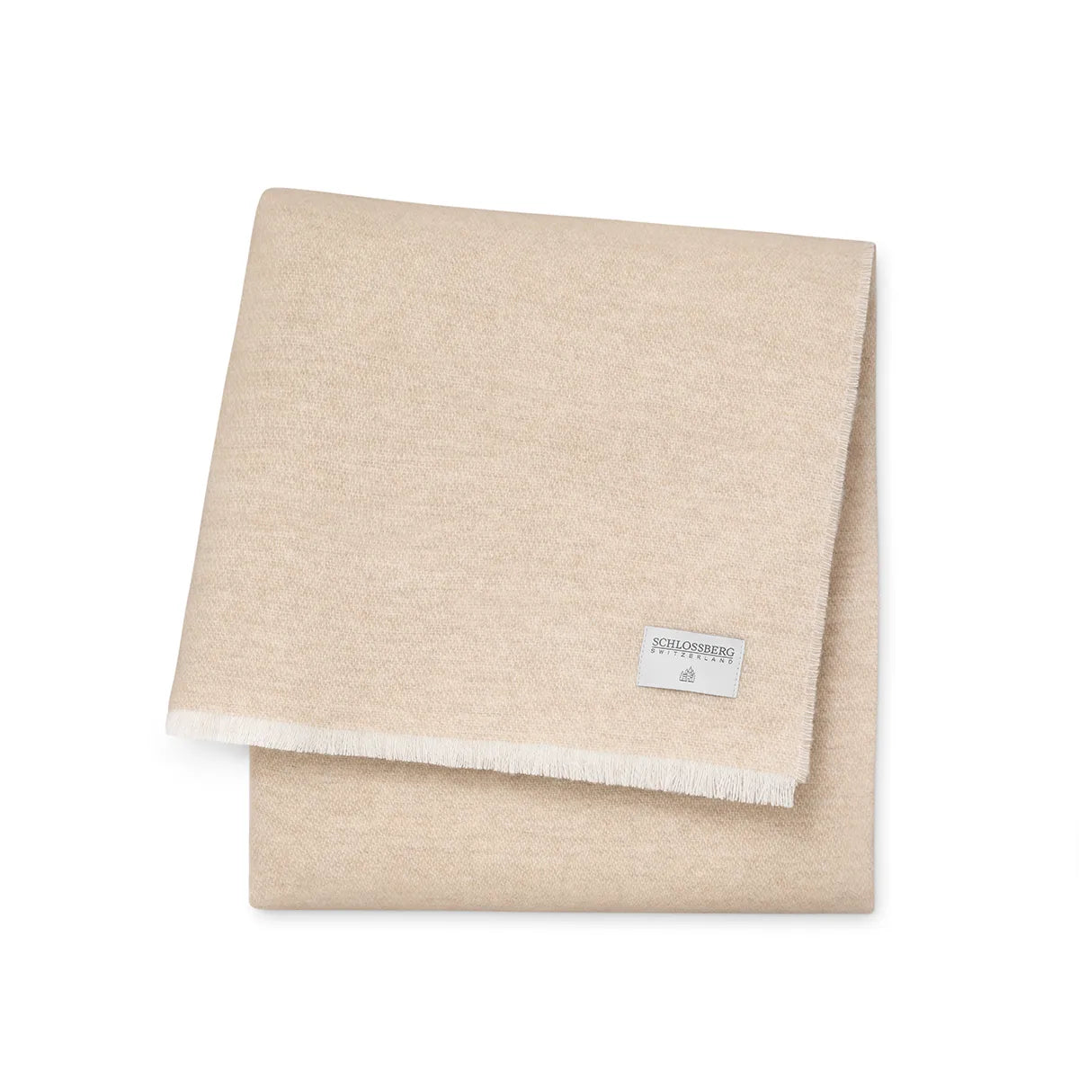 Plaid mit Kaschmir, DINA Beige