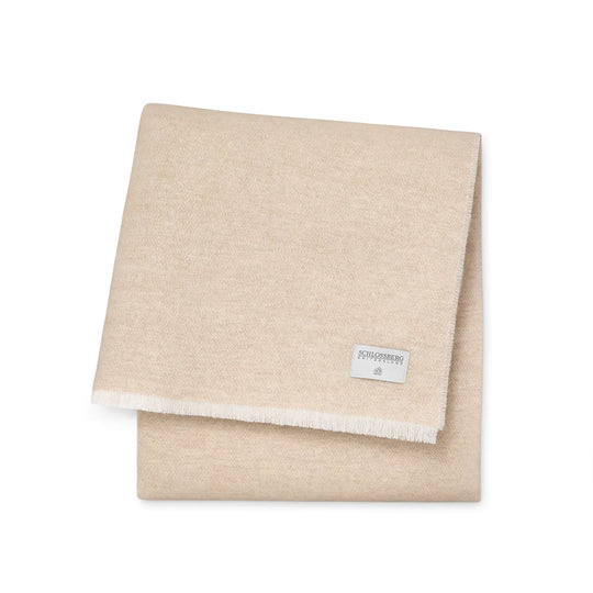 Plaid mit Kaschmir, DINA Beige