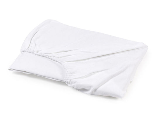 Linen fitted sheet for high mattresses "Classics Geneva White"