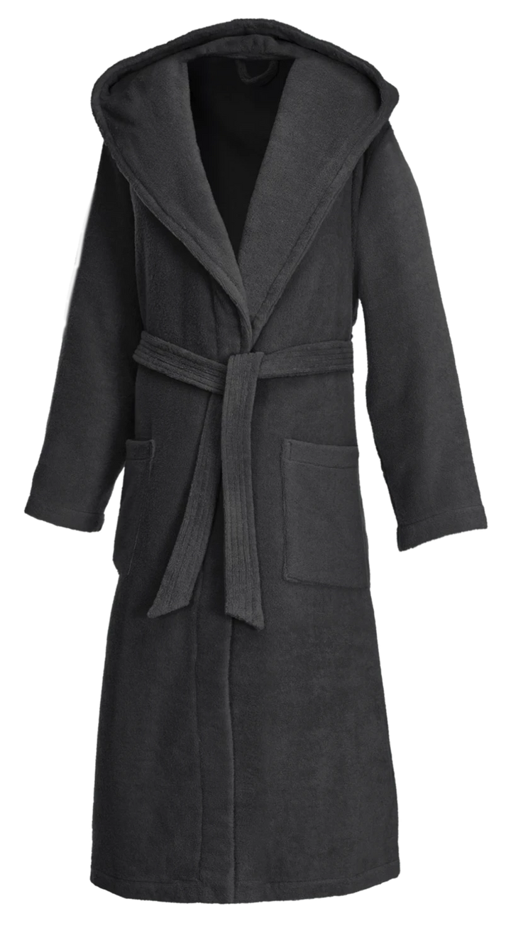 Kapuzen Bademantel Unisex "Dreamflor", Antrazith XL