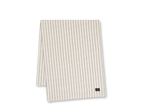 Tischläufer " Herringbone Striped" ´, beige -&#8203; white - © Copyright: Gina Mannberg