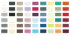 Fitted sheet for waterbeds "Bella Donna Alto", color chart